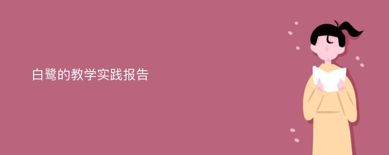 白鹭的教学实践报告