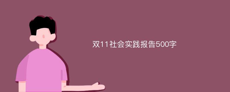 双11社会实践报告500字