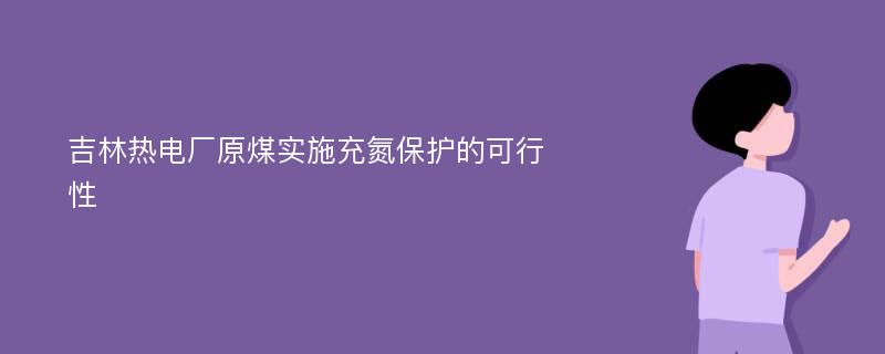 吉林热电厂原煤实施充氮保护的可行性