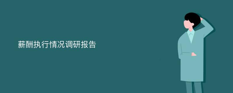 薪酬执行情况调研报告