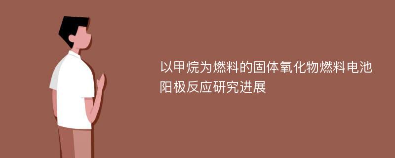 以甲烷为燃料的固体氧化物燃料电池阳极反应研究进展