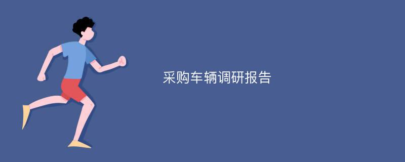 采购车辆调研报告