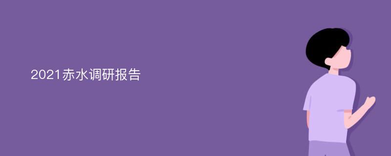 2021赤水调研报告