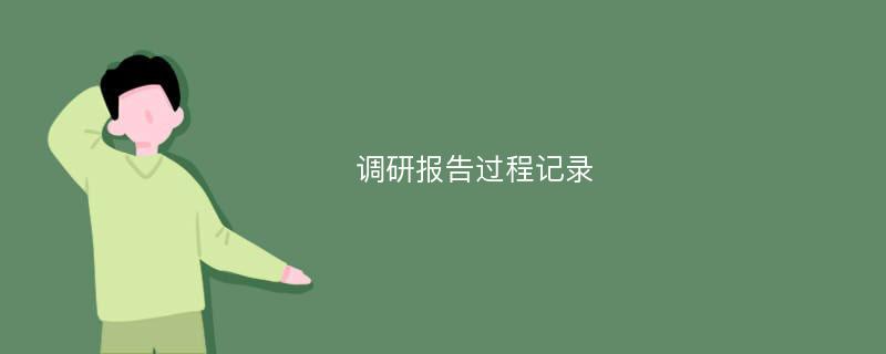 调研报告过程记录