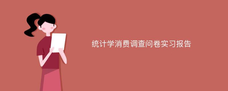 统计学消费调查问卷实习报告