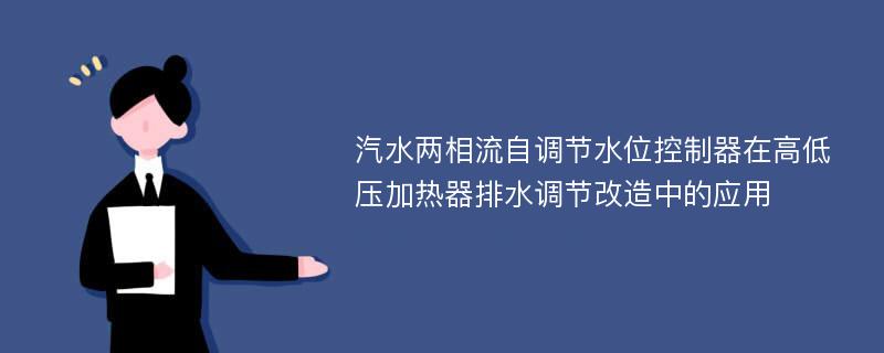 汽水两相流自调节水位控制器在高低压加热器排水调节改造中的应用