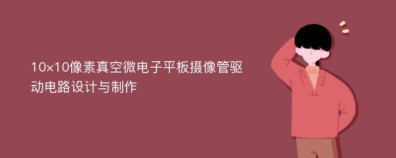 10×10像素真空微电子平板摄像管驱动电路设计与制作