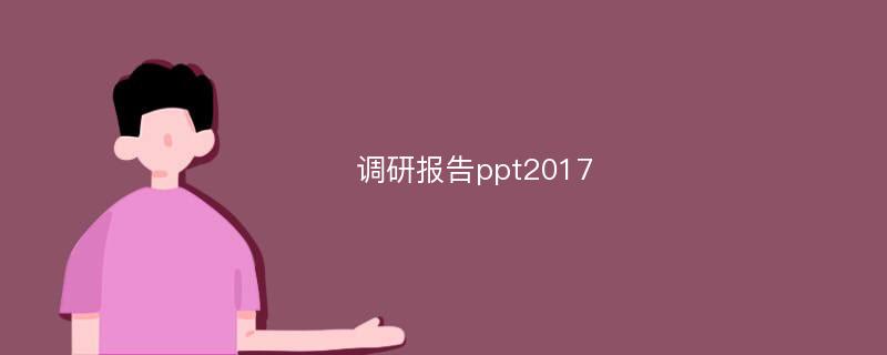 调研报告ppt2017