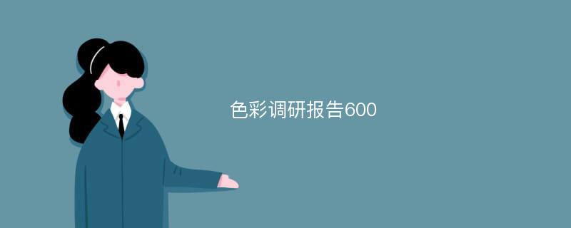 色彩调研报告600